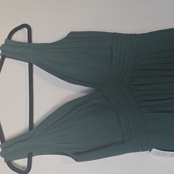 Azazie Green Pleated Maxi Sundress for Wedding Guest - Picture 7 of 9